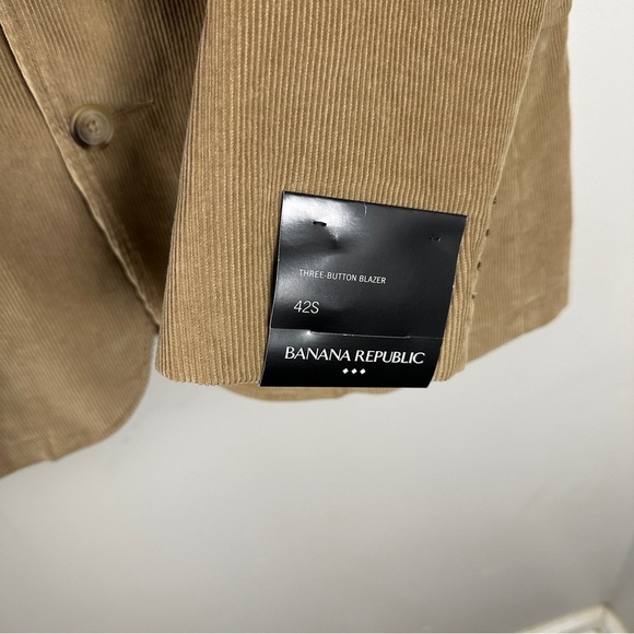 Banana Republic Three- Button Blazer Jacket Corduroy 42s Jacket Business Neutral - Picture 2 of 4